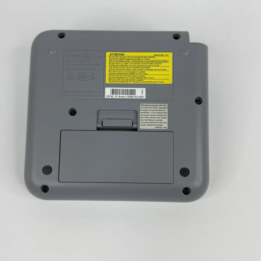 Brother P-Touch Label Maker PT-D400 Gray/White‎ With 12mm Tape Tested Working
